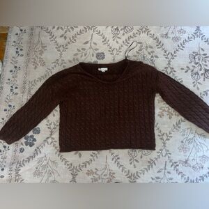 Aeropostale Dark Brown V-Neck Sweater
